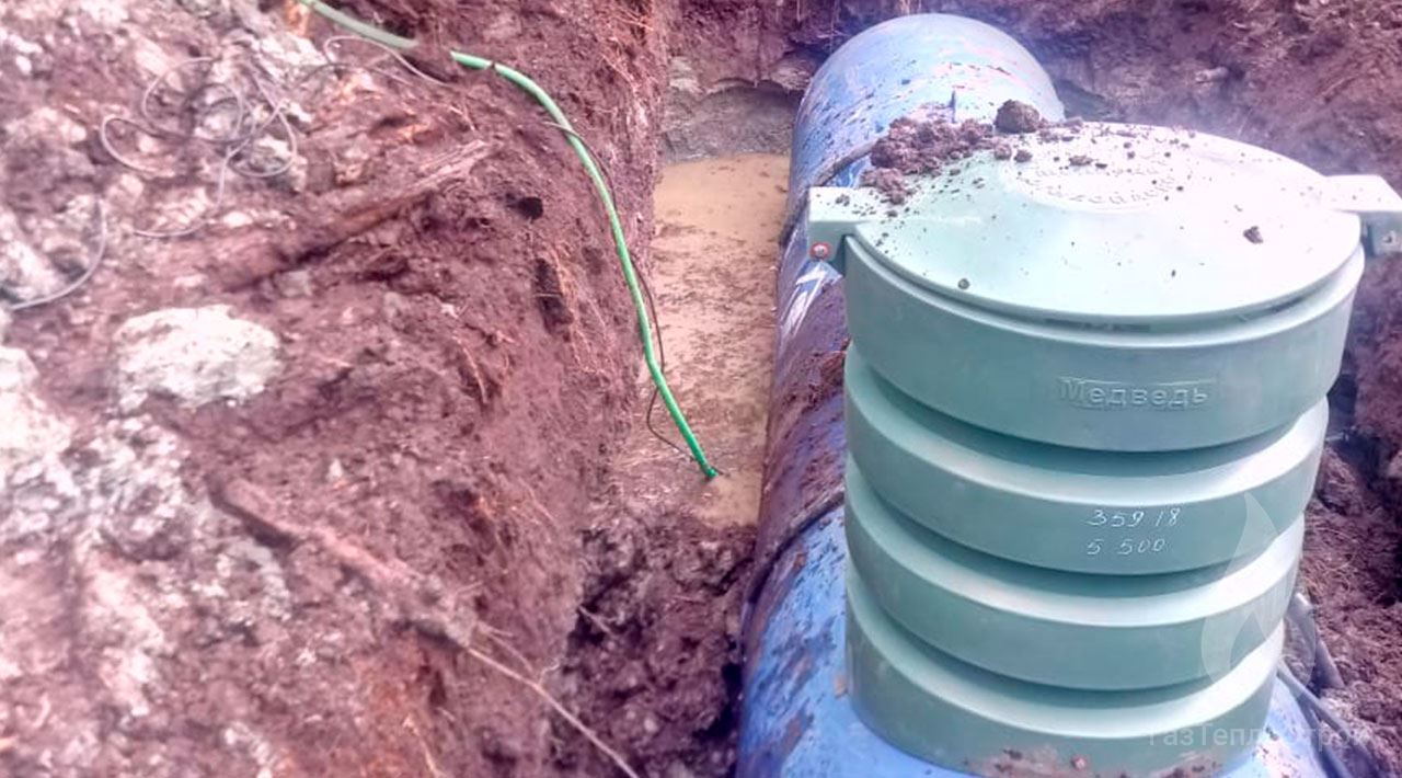 Газгольдер Медведь на 5500 литров вид сздаи